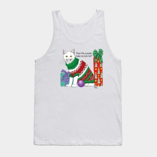 Holiday Sweater Cat Tank Top